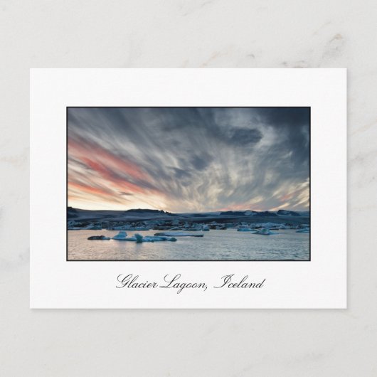 Sunset at Glacier Lagoon 2010 Briefkaart (Voorkant)