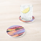 Sunset at Hanalei Pier Zandsteen Onderzetter (Zijkant)