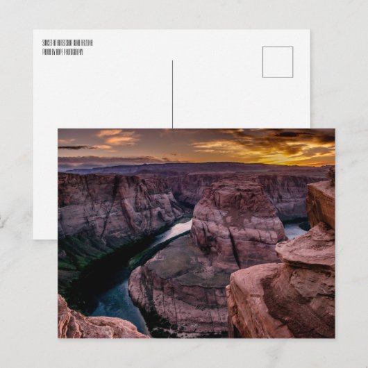 Sunset at Hoefijzer Bend Briefkaart (Voorkant / Achterkant)