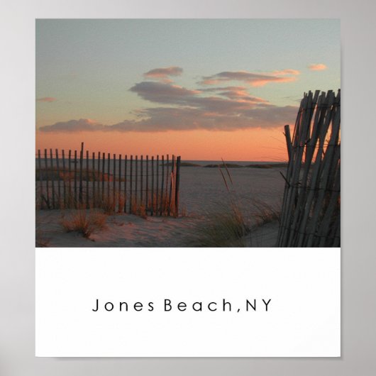 Sunset at Jones Beach Poster (Voorkant)