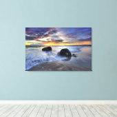Sunset at Kedonganan Beach Canvas Afdruk (Insitu (Houten vloer))