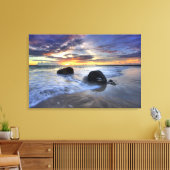 Sunset at Kedonganan Beach Canvas Afdruk (Insitu (Woonkamer))
