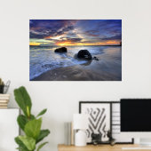 Sunset at Kedonganan Beach Poster (Thuiskantoor)