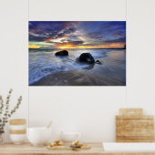 Sunset at Kedonganan Beach Poster (Keuken)