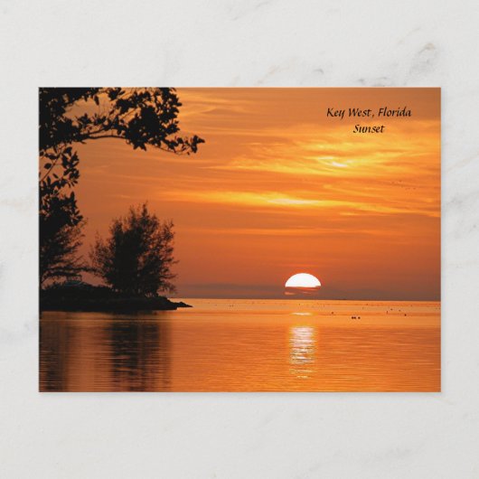 Sunset at Key West, Florida Briefkaart (Voorkant)