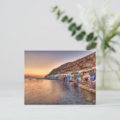 Sunset at Klima of Milos, Griekenland Briefkaart (Staand voorkant)