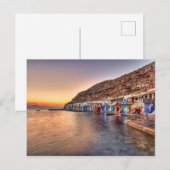 Sunset at Klima of Milos, Griekenland Briefkaart (Voorkant / Achterkant)
