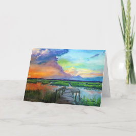 "Sunset at Lady Lake" Blank Note Card Kaart
