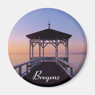 Sunset at Lake Constance in Bregenz in Oostenrijk Magneet