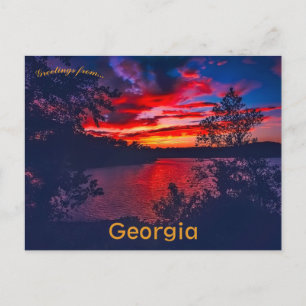 Sunset at Lake Lanier Georgia Briefkaart