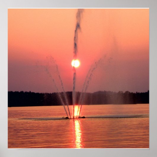 Sunset at Lake Lohja, Finland Poster (Voorkant)