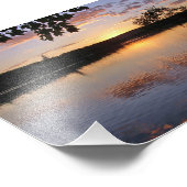 Sunset at Lake Saint George, Maine Foto Afdruk (Hoek)