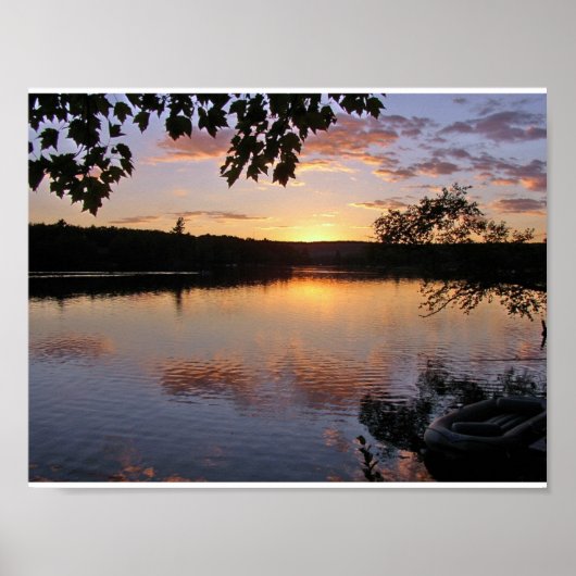 Sunset at Lake Saint George, Maine Poster (Voorkant)
