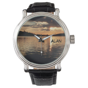 Sunset at Lake Wrist Watch Horloge