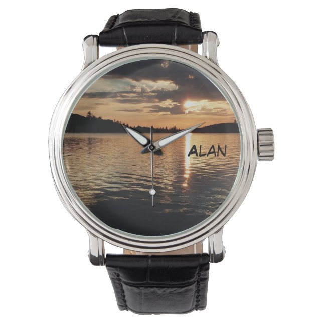 Sunset at Lake Wrist Watch Horloge (Voorkant)