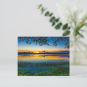 Sunset at Lake Zobel, Fort Pierce, Florida Briefkaart (Staand voorkant)