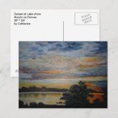 Sunset at Lakeshore Briefkaart (Voorkant / Achterkant)