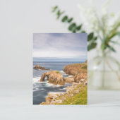 Sunset at Lands End in Cornwall England Briefkaart (Staand voorkant)