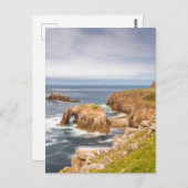 Sunset at Lands End in Cornwall England Briefkaart (Voorkant / Achterkant)