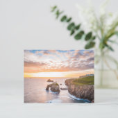 Sunset at Lands End in Cornwall England Briefkaart (Staand voorkant)