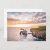 Sunset at Lands End in Cornwall England Briefkaart (Voorkant / Achterkant)