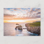Sunset at Lands End in Cornwall England Briefkaart (Voorkant)