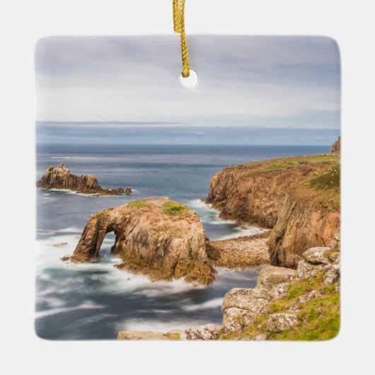 Sunset at Lands End in Cornwall England Keramisch Ornament (Voorkant)