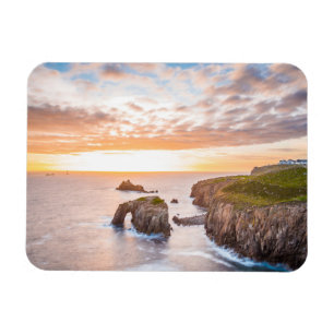 Sunset at Lands End in Cornwall England Magneet