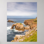 Sunset at Lands End in Cornwall England Poster (Voorkant)