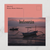 Sunset at Lovina Beach in Indonesië Briefkaart (Voorkant / Achterkant)