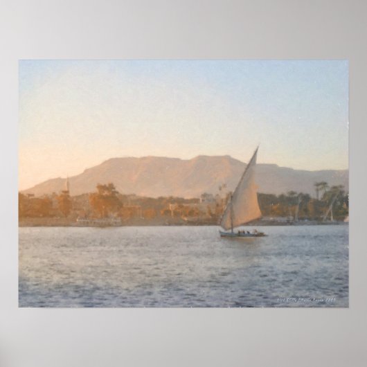 Sunset at Luxor Print (Voorkant)
