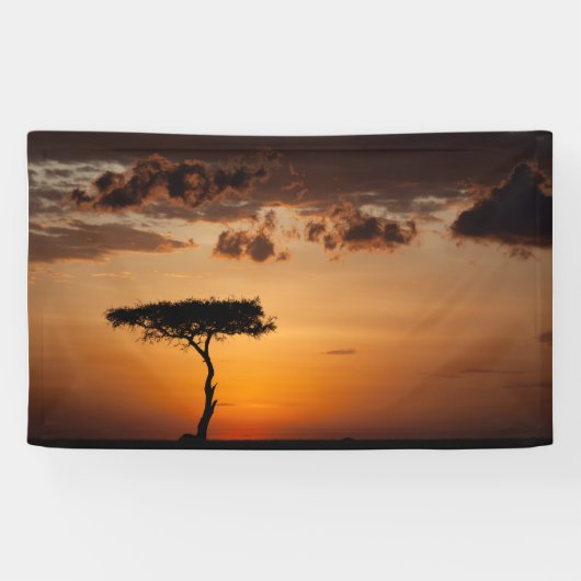 Sunset at Masai Mara Spandoek (Horizontaal)