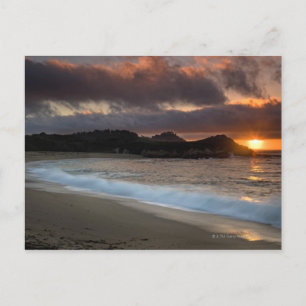 Sunset at Monastery Beach, Carmel, California, Briefkaart
