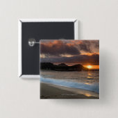 Sunset at Monastery Beach, Carmel, California, Vierkante Button 5,1 Cm (Voorkant /achterkant)