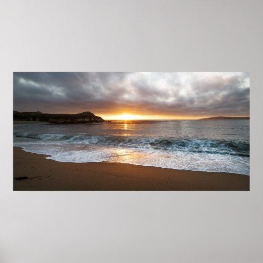 Sunset at Monterey, California's Pacific Coast Poster (Voorkant)