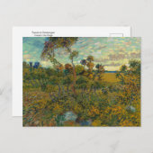Sunset at Montmajour, Vincent Van Gogh Briefkaart (Voorkant / Achterkant)