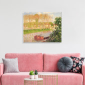 Sunset at Moret-sur-Loing, 1901 Canvas Afdruk (Insitu (Woonkamer))