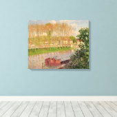 Sunset at Moret-sur-Loing, 1901 Canvas Afdruk (Insitu (Houten vloer))