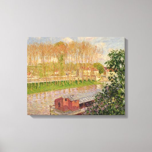 Sunset at Moret-sur-Loing, 1901 Canvas Afdruk (Voorkant)
