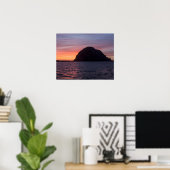 Sunset at Morro Rock poster (Thuiskantoor)