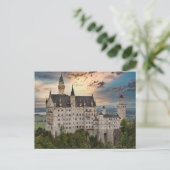 Sunset at Neuschwanstein Castle, Germany Beieren Briefkaart (Staand voorkant)