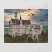 Sunset at Neuschwanstein Castle, Germany Beieren Briefkaart (Voorkant)