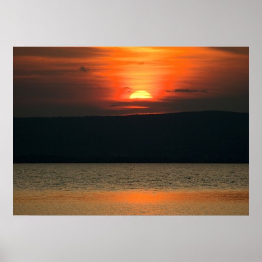 Sunset at Neusiedlersee Poster (Voorkant)