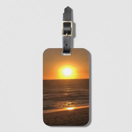 Sunset at Newport Beach, Californië Bagagelabel (Voorkant (verticaal))