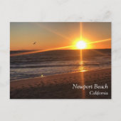 Sunset at Newport Beach, Californië Briefkaart (Voorkant)