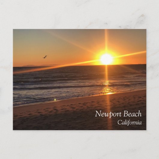 Sunset at Newport Beach, Californië Briefkaart (Voorkant)