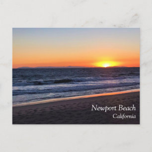 Sunset at Newport Beach, Californië Briefkaart