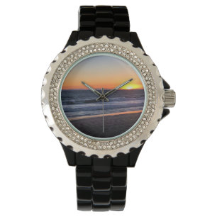Sunset at Newport Beach, Californië Horloge
