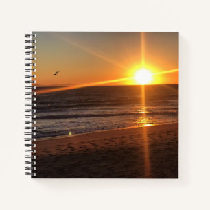 Sunset at Newport Beach, Californië Notitieboek