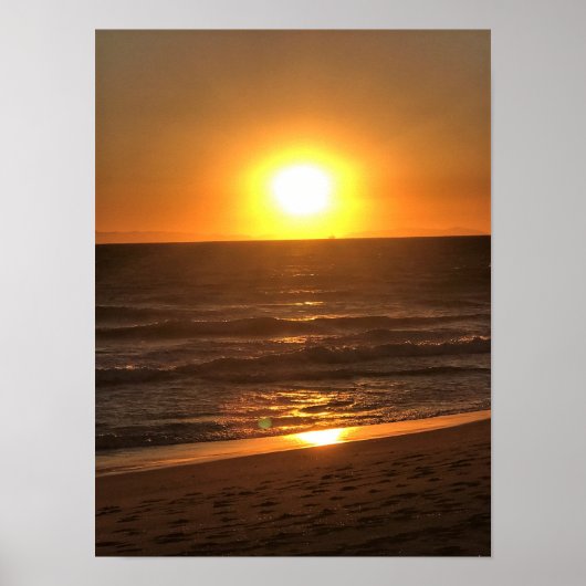 Sunset at Newport Beach, Californië Poster (Voorkant)